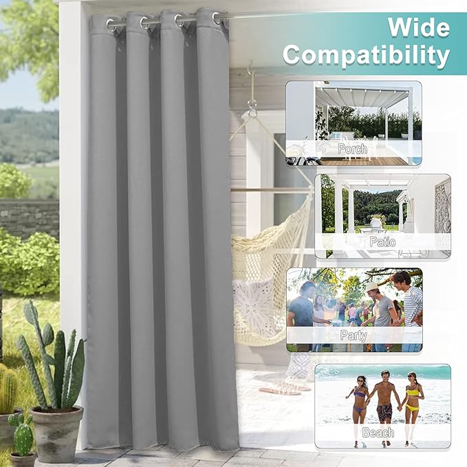NICETOWN 2 Panels Outdoor Curtains - Image 7