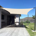 SUNNY GUARD Custom Size 6'x15' Butter Cream Sun Shade Sail Rectangle UV Block by SUNNYGUARD