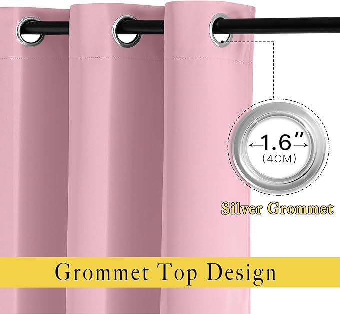 NICETOWN Blackout Curtains for Sliding Glass Door Room Divider Noise Reduce - Image 4