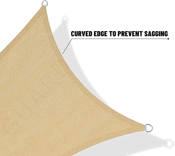 SUNNY GUARD Custom Size 4'x8' Sand Sun Shade Sail Rectangle UV Block Shade - Image 7