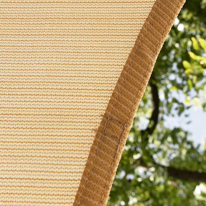 Amgo Custom Size 10' x 17' x 19.7' Beige Right Triangle Sun Shade Sail Order to - Image 8