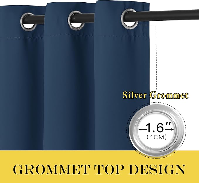 NICETOWN Room Divider Curtain 132 Inches Long, Wide Blackout Sliding Door - Image 3
