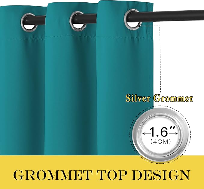 NICETOWN Blackout Sliding Glass Door Curtains, Room Darkening Thermal Insulated - Image 6