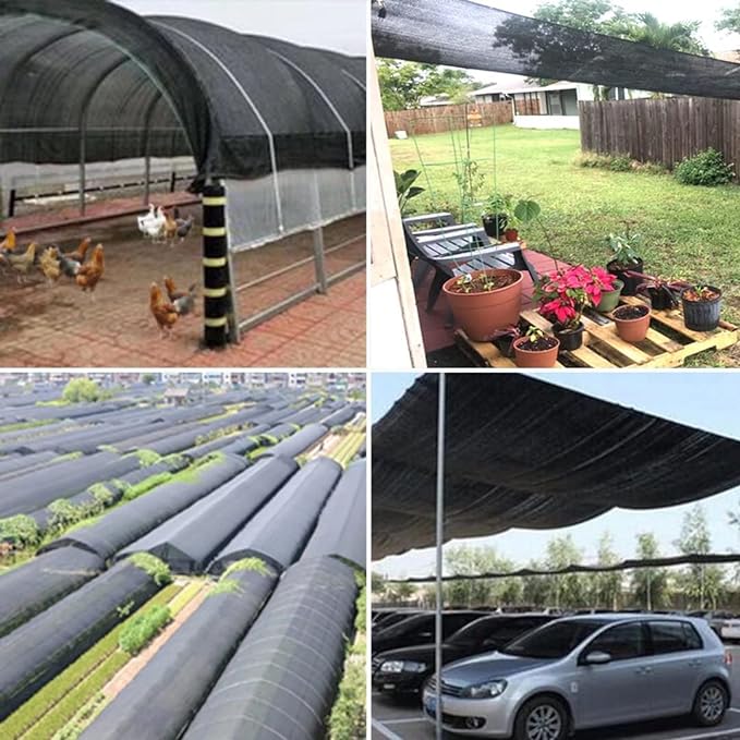 QLOFEI 18 x 24 FT Shade Cloth for Garden, 80% Sunblock Shade Neting Cover - Image 6