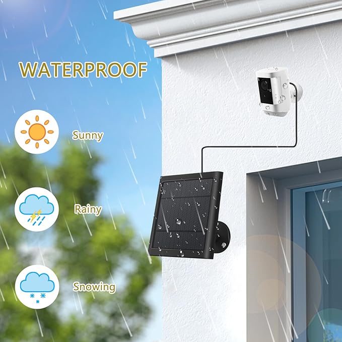 1 Pack - Solar Panel for Ring Security Camera Spotlight Cam Plus/Pro Stick Up - Image 4