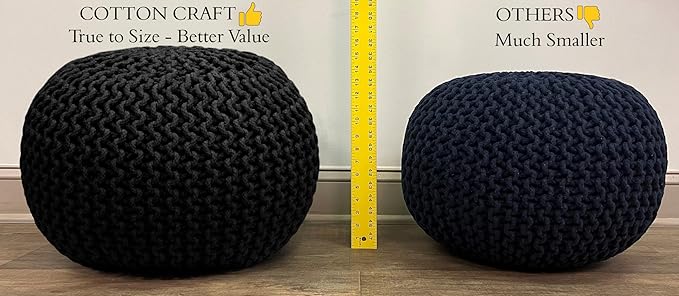COTTON CRAFT Round Dori Pouf - Image 7
