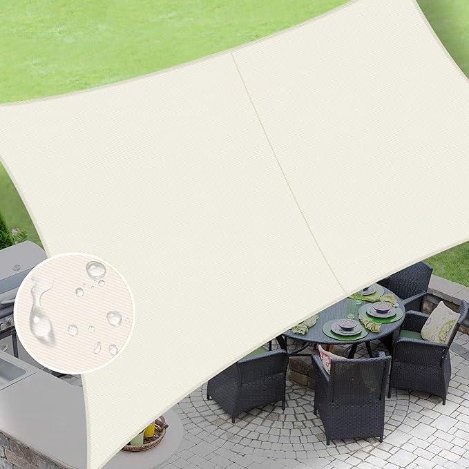 LOVE STORY Rectangle 6'x9' Waterproof Sun Shade Sail Canopy UV Block by LOVESTORY