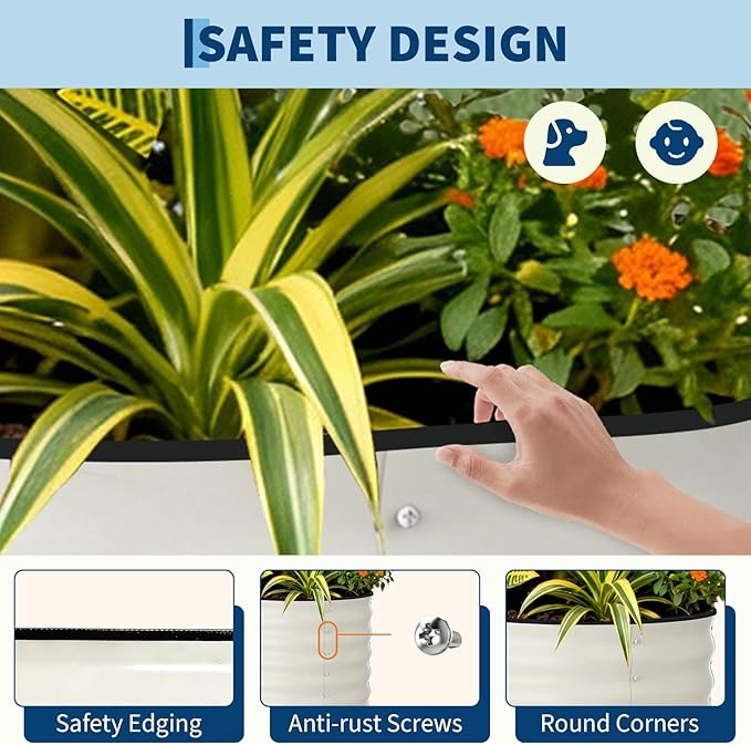 Garvee 2 Pack Galvanized Raised Garden Beds - Image 4