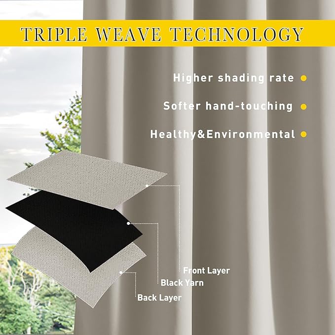 NICETOWN 2 Panels Privacy Outdoor Curtains - Image 6
