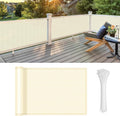 LOVE STORY Custom Size 3'x29' Butter Cream Balcony Privacy Screen, UV Block by LOVESTORY