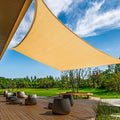 KANAGAWA 9'X11' Sand Custom Size Sun Shade Sail Rectangle UV Block Canopy Cover by KANAGAWA