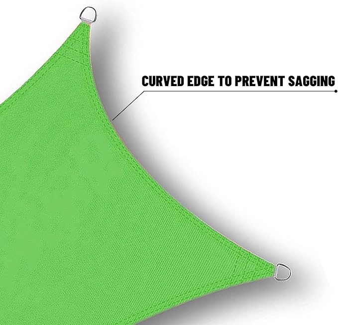 SUNNY GUARD Waterproof Sun Shade Sail 10' x 15' Lemon Green Rectangle UV Block - Image 4