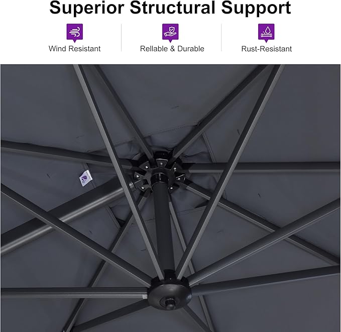 PURPLE LEAF 10 Feet Patio Umbrella - Image 3
