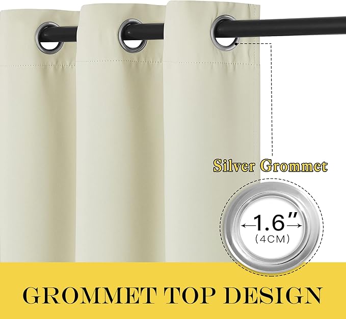 NICETOWN Blackout Living Room Curtain 108 inch Length - Image 2