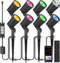 ZYAN 8 Pack Smart Landscape Lights, Color Changing Landscape Spotlights by ZYAN