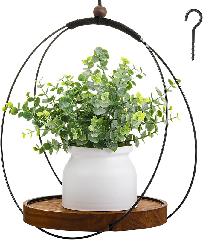 1 Pack Hanging Planters for Indoor Black Plant Hanger by Threehoney
