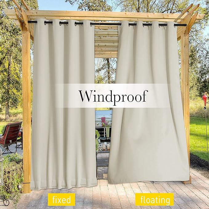 NICETOWN 2 Panels Outdoor Curtains - Image 7