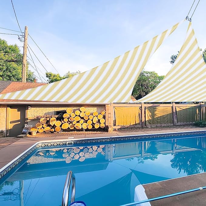 E&K Sunrise 9' x 9' x 9' Sun Shade Sail Triangle Canopy Shade Cover UV Block by EKSUNRISEINC