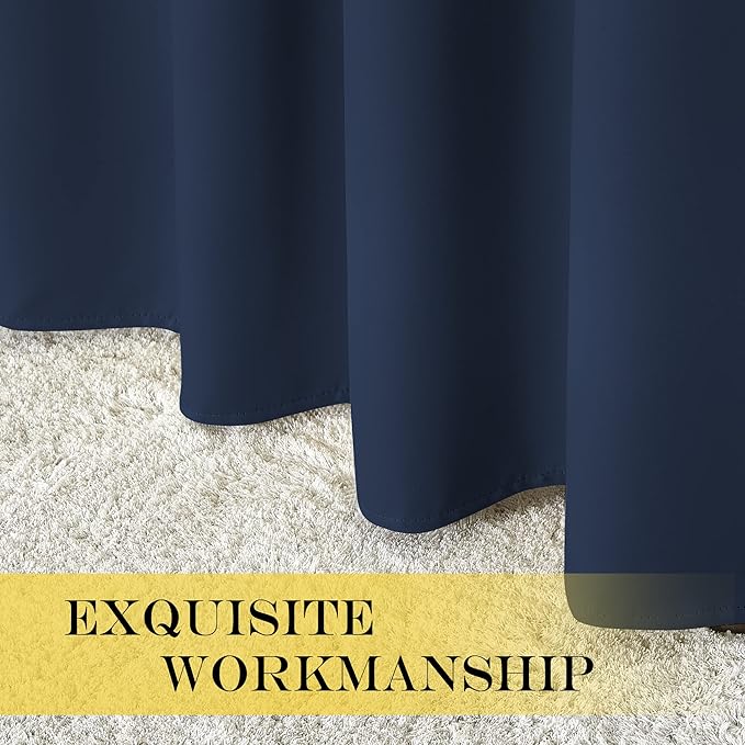 NICETOWN Blackout Navy Blue Curtain 102 inches Long, Grommet Thermal Insulated - Image 7