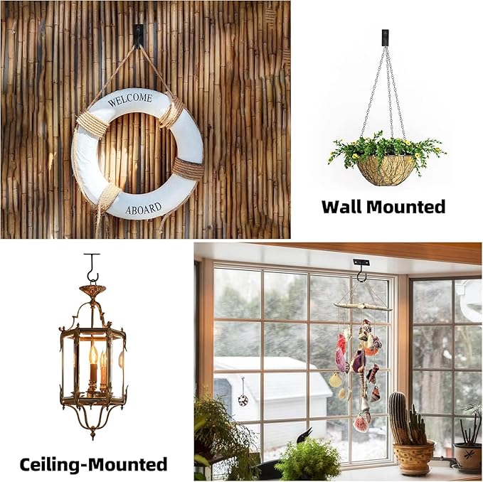Plant Hooks 6in 30Pack Hanging Plant Bracket Metal Plant Hanger Black - Image 3