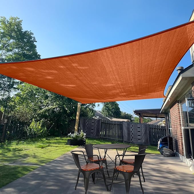 SUNLAX Sun Shade Sail 6' x 18' Terra Red Rectangle Canopy Sail Shade Cover UV by SUNLAX