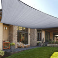 LOVE STORY Custom Size 5'x10' Silver Grey Sun Shade Sail Rectangle UV Block by LOVESTORY