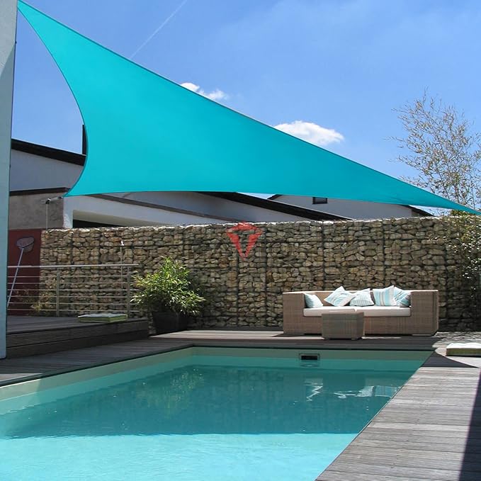 Patio Paradise 10' x 10' x 9'10" Sun Shade Sail Triangle Canopy, Permeable - Image 4