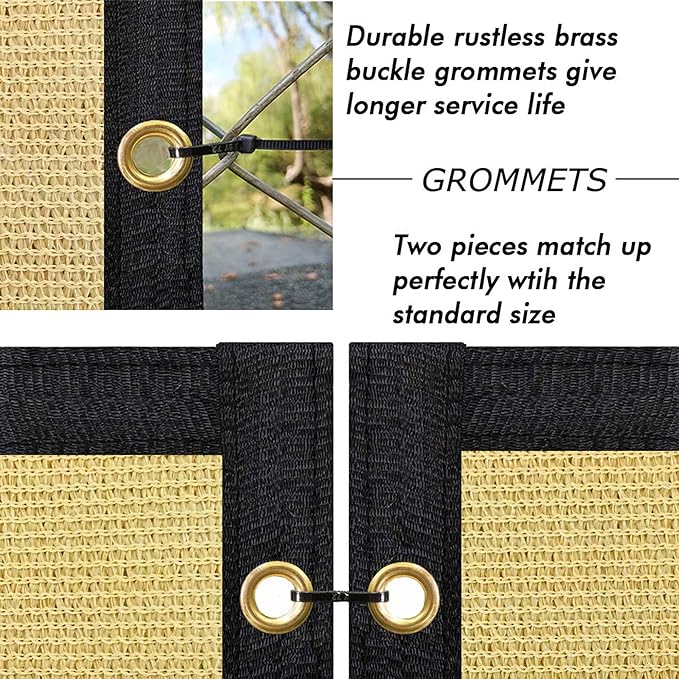 UPGRADE Privacy Fence Screen 8'x10' Sand Outdoor 90% Visibility Blockage 170 - Image 4