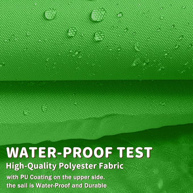 LOVE STORY Rectangle 8'x8' Waterproof Sun Shade Sail Canopy UV Block - Image 6