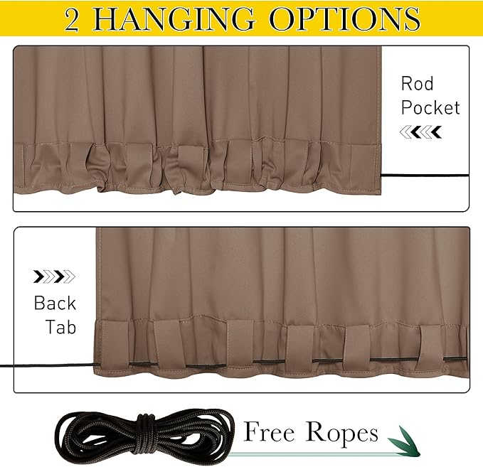 NICETOWN 2 Panels Weighted Blackout Curtains - Image 5