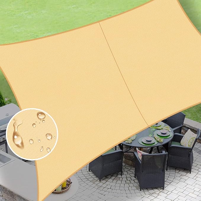 LOVE STORY Rectangle 5'x8' Waterproof Sun Shade Sail Canopy UV Block by LOVESTORY