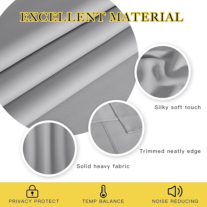 NICETOWN Blackout Short Curtain 45 inches Long - Image 4