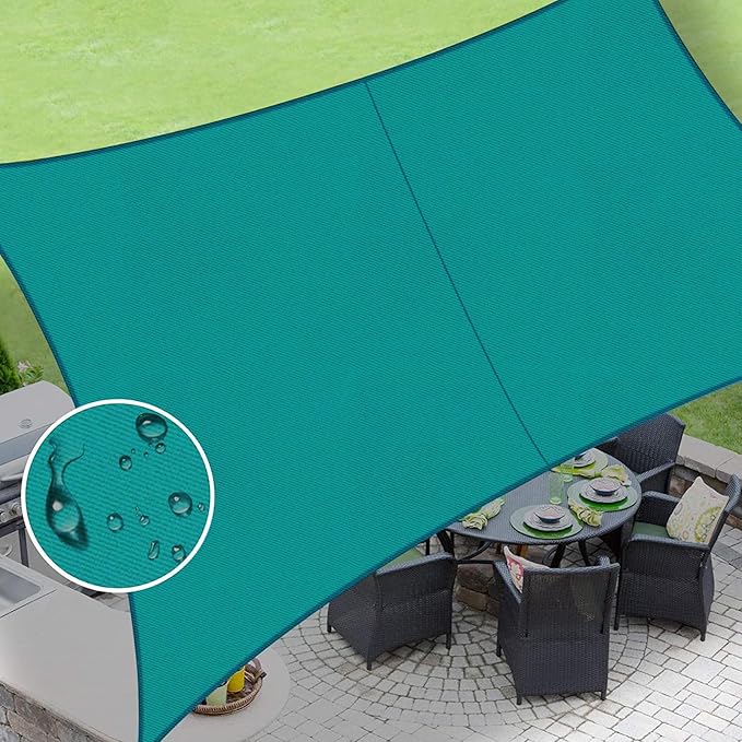 LOVE STORY Rectangle 10'x15' Waterproof Sun Shade Sail Canopy UV Block by LOVESTORY