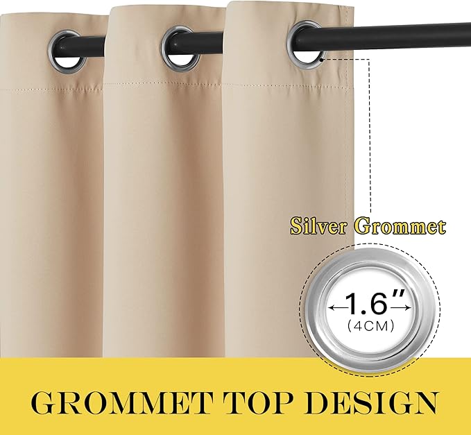 NICETOWN Room Darkening Window Curtain Extra Long 120" - Image 2