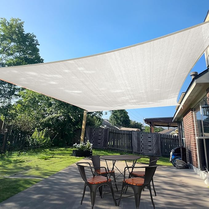 SUNLAX Sun Shade Sail 14' x 24' Peach Fuzz Rectangle Canopy Sail Shade Cover UV by SUNLAX