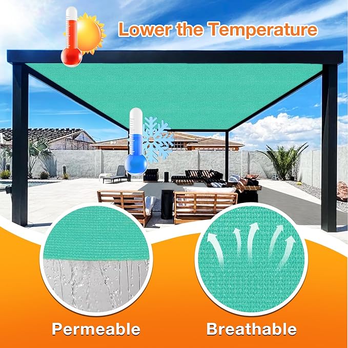 Artpuch Outdoor Pergola Shade Cover 6' X 18' Sun Shade Cloth - Image 4