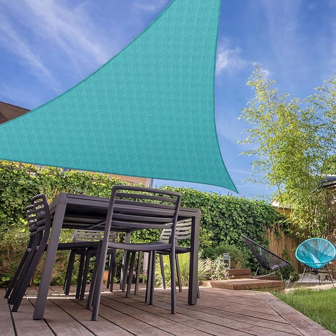 E&K Sunrise 11' x 11' x 11' Sun Shade Sail Triangle Canopy Shade Cover UV Block - Image 7