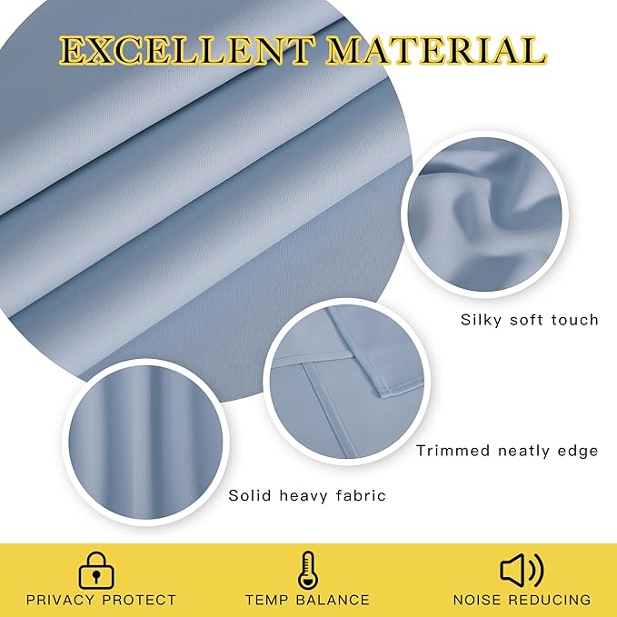 NICETOWN 66 Inch Long Blackout Curtains - Image 2