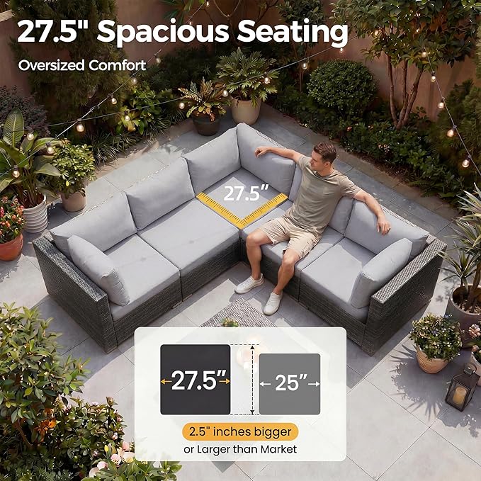 NICESOUL High-End Outdoor Patio Furniture Set - Image 6