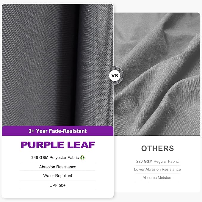 PURPLE LEAF 8.8' X 8.8' Left-right Tilt Patio Umbrella Outdoor Cantilever - Image 4