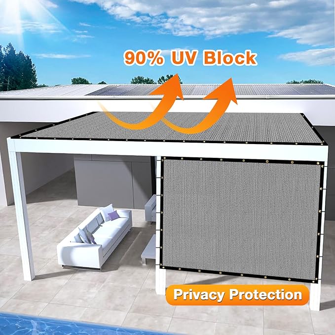 Artpuch Outdoor Pergola Shade Cover 11x19 FT Sun Shade Cloth - Image 3