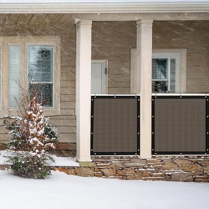 UPGRADE Privacy Fence Screen 6'x43' Brown Outdoor 90% Visibility Blockage 170 - Image 8