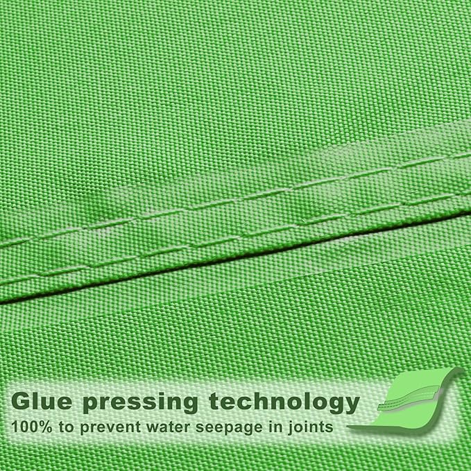 SUNNY GUARD Waterproof Sun Shade Sail 18'x18'x18' Lemon Green Triangle UV Block - Image 3