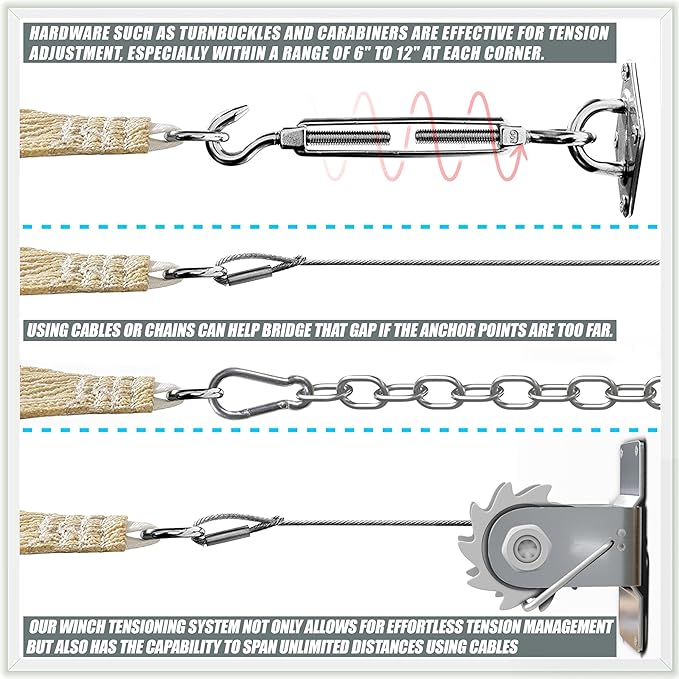 Amgo Custom Size 8' x 16' x 17.9' Green Right Triangle Sun Shade Sail UPF50+ - Image 3