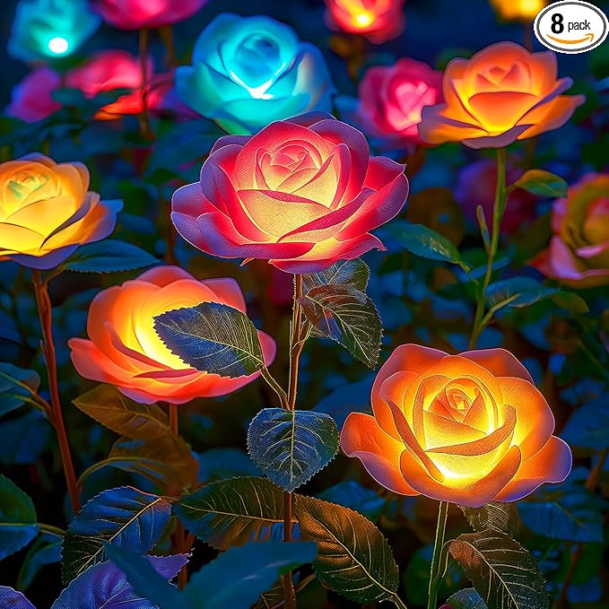 WdtPro Solar Lights Outdoor, 8 Pack Solar Garden Light by WdtPro