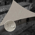 SUNNY GUARD Waterproof Sun Shade Sail 17'x17'x17' Taupe Triangle UV Block by SUNNYGUARD