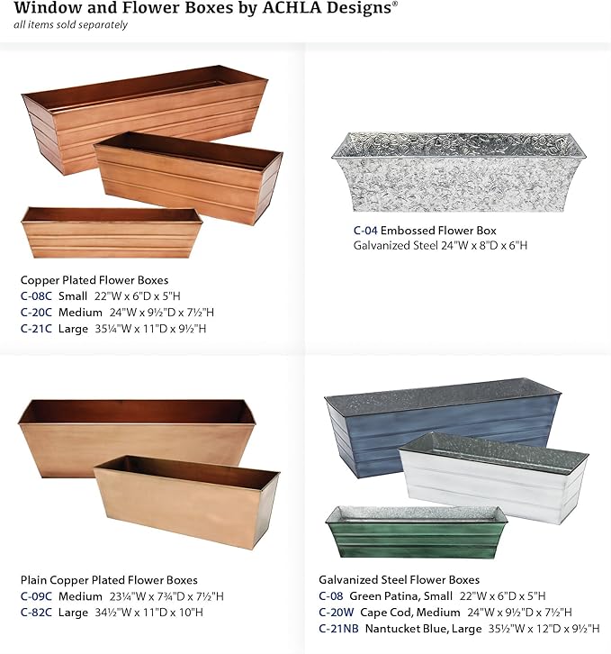 Achla Designs C-21C Plated Flower Box, Window Flowerbox Planter - Image 7