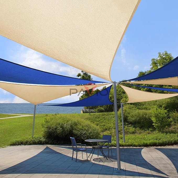 Patio Paradise 27' x 27' x 27' Sun Shade Sail Triangle Canopy Shade Cloth - Image 5