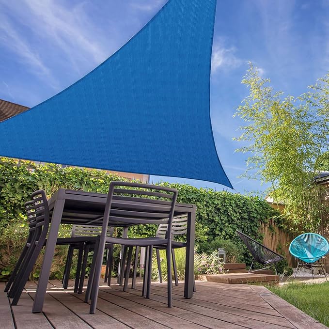 E&K Sunrise 12' x 12' x 12' Sun Shade Sail Triangle Canopy Shade Cover UV Block - Image 7