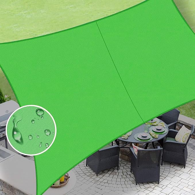 LOVE STORY Rectangle 8'x8' Waterproof Sun Shade Sail Canopy UV Block by LOVESTORY